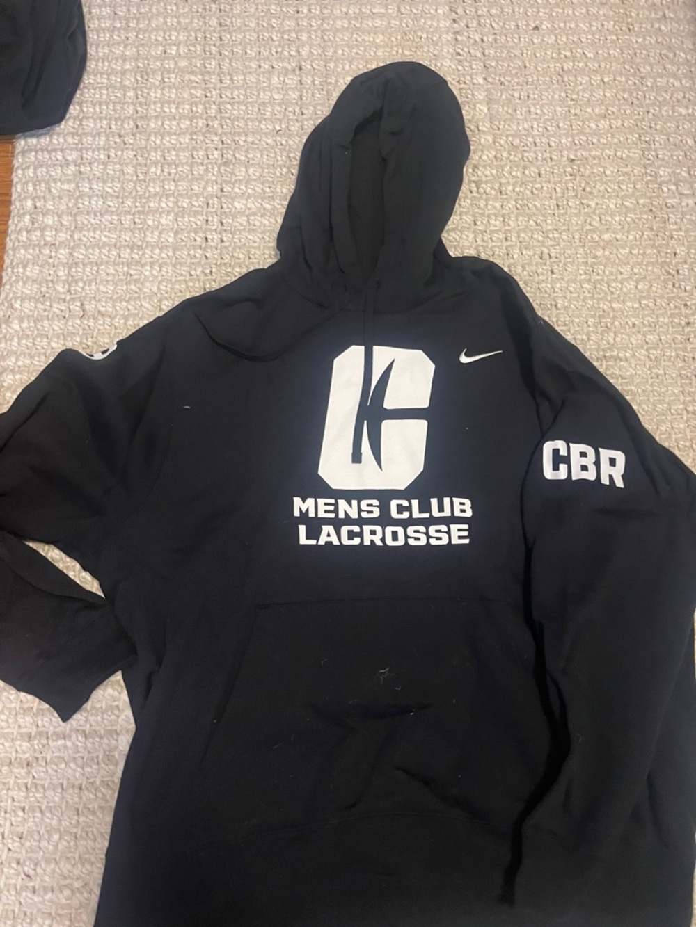 Nike Men's Black 'Mens Club Lacrosse' Pullover Hoodie
